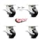 Service Caster 4 Inch Kingpinless Phenolic Wheel Caster Brakes 2 Swivel Locks SCC, 4PK SCC-KP30S420-PHR-SLB-BSL-2-SLB-2 - alternate 2